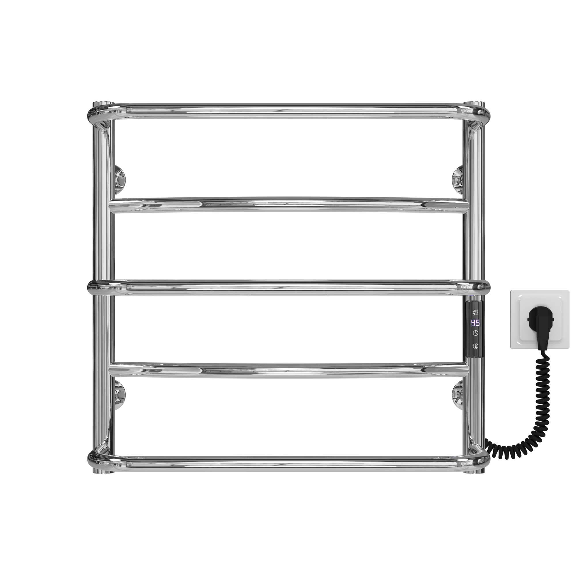 Полотенцесушитель электрический Deffi Аквамикс П5 JD03 правое подключение нержавеющая сталь 400х500 мм Хром (C.AM.50.40.5.E.C.R.1)