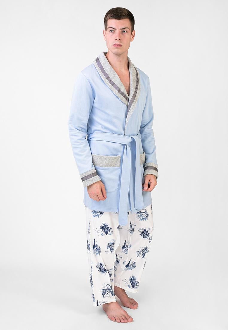 Халат чоловічий Homewear Mad 45096G XXL Синій (3700467787823)