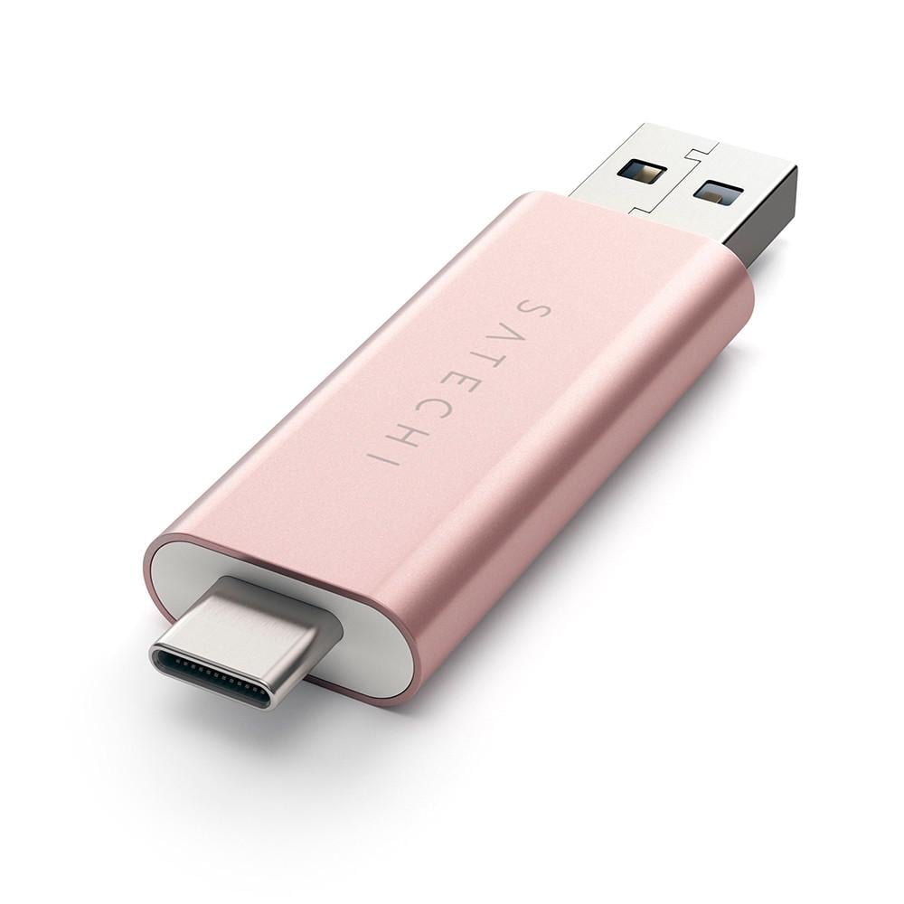 Кардридер Satechi Aluminum Type-C USB 3.0 and Micro/SD Card Reader , Rose Gold (ST-TCCRAR)