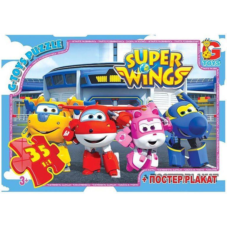 Пазлы детские картонные G-Toys Супер крылья 35 элем. (IP-177-P-692)