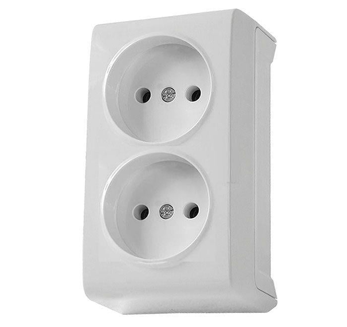 Розетка Viko Vera без заземлення подвійна Білий (90681055)