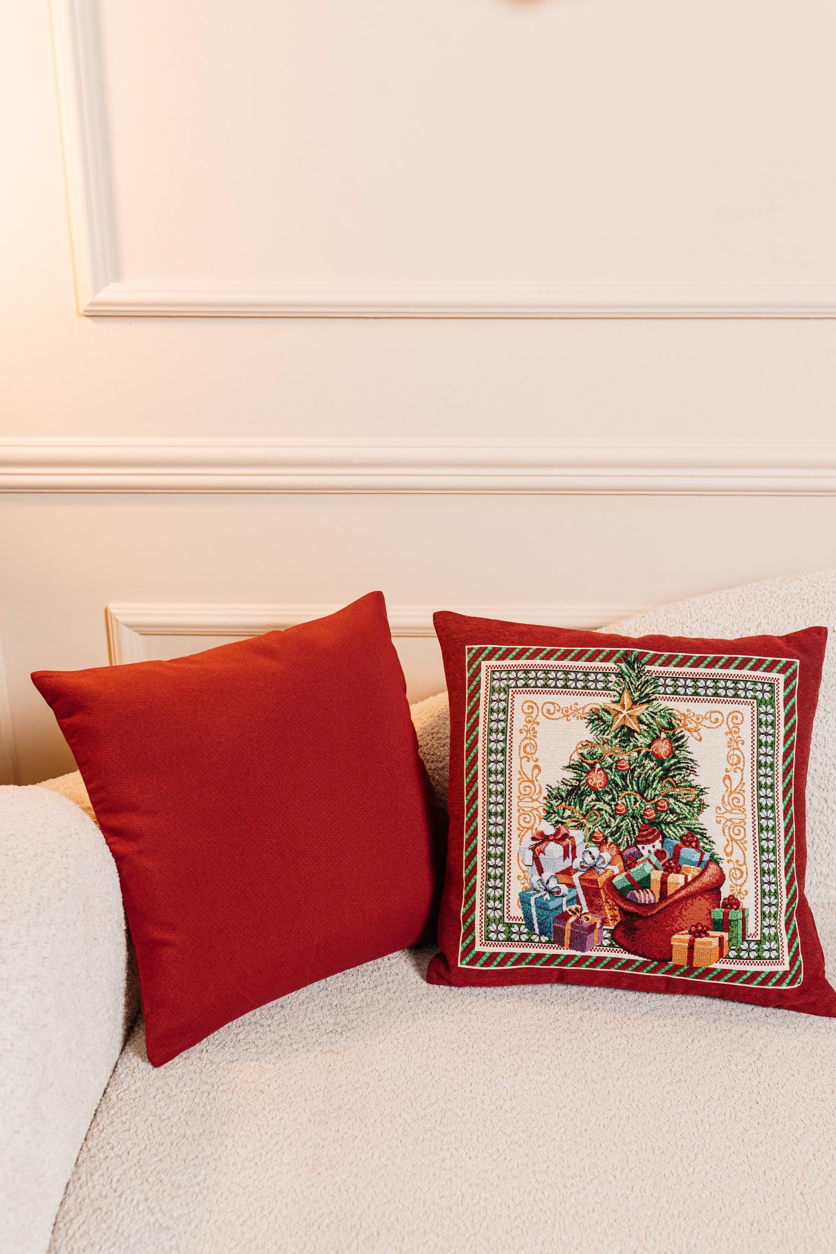 Наволочка новогодняя гобеленовая без наполнения 45х45 см (JOUETS-PC) - фото 2 Наволочка новогодняя гобеленовая без наполнения 45х45 см (JOUETS-PC) - фото 2