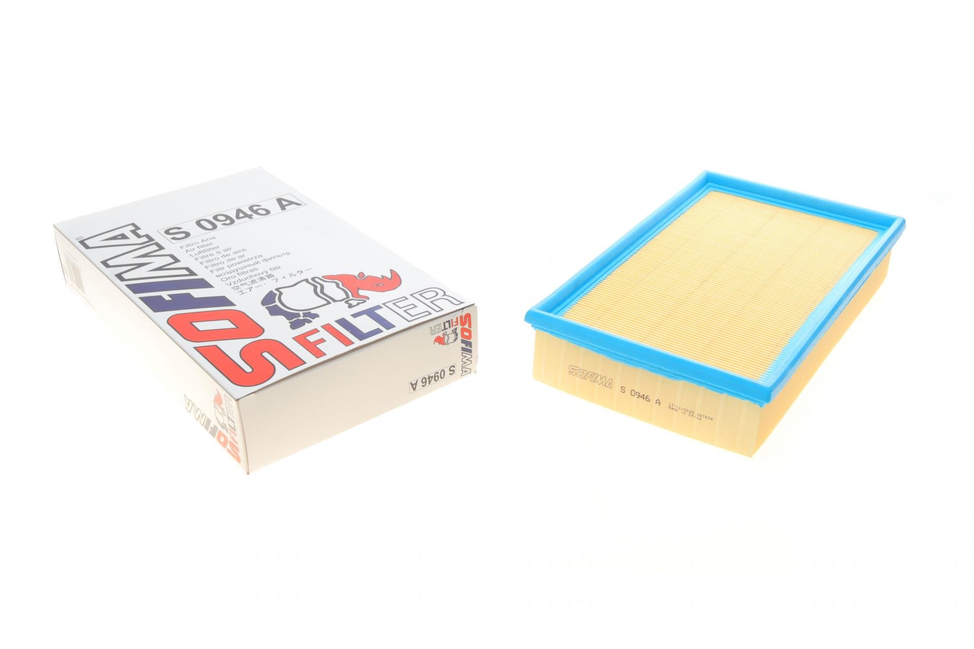 Фильтр воздушный SOFIMA для VW Passat 1,6-2,8 88-97/Audi A6 1,8-2,8 94-97/100/80 89-94- (S 0946 A)