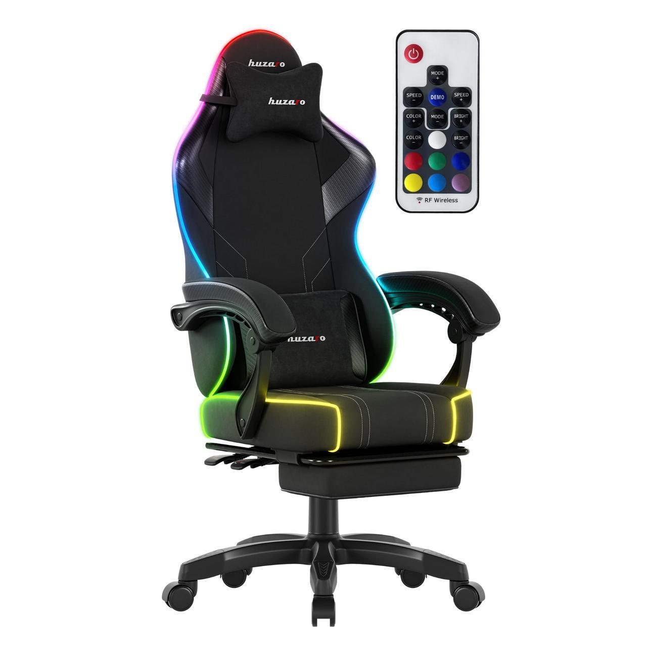 Крісло комп'ютерне Huzaro Force 3.7 RGB тканина Black (29953260) - фото 2 Крісло комп'ютерне Huzaro Force 3.7 RGB тканина Black (29953260) - фото 2
