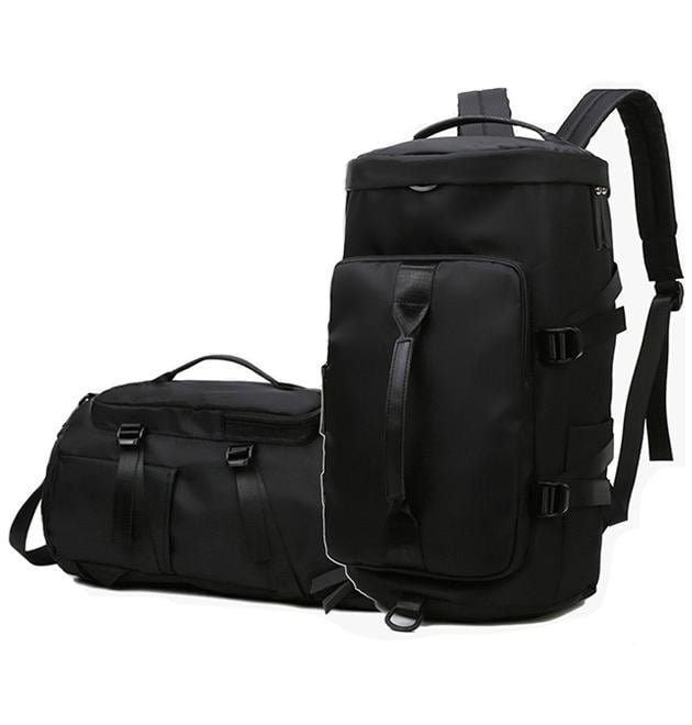 Спортивная сумка с отделом для обуви дорожная из нейлона 30 литров Черный - фото 4