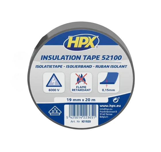 Ізоляційна стрічка ПВХ HPX IG1920 HPX52100 19 ммх20 м (2983440331)