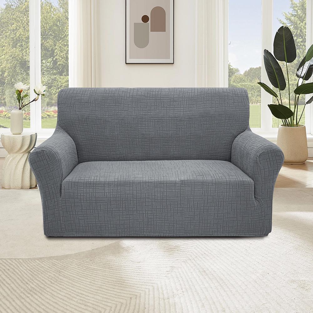 Чехол на диван Love You Mono Line Fleece 2-местный Серый (81216)