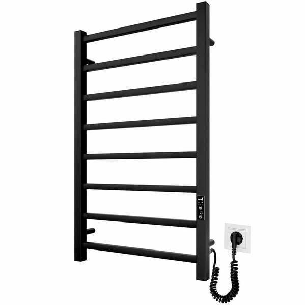 Рушникосушарка електрична Маріо Токіо-I 800x500/80 TR К з таймером і регулятором температури Чорний матовий