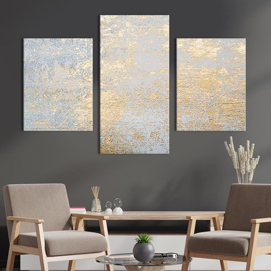 Картина для интерьера Драгоценный золотой холст 66x40 см (28-32)