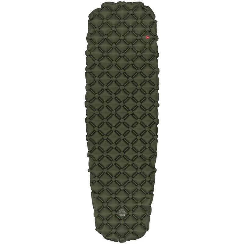 Коврик надувной туристический Highlander Nap-Pak Inflatable Sleeping Mat PrimaLoft 5 см 190 см Olive (930481)