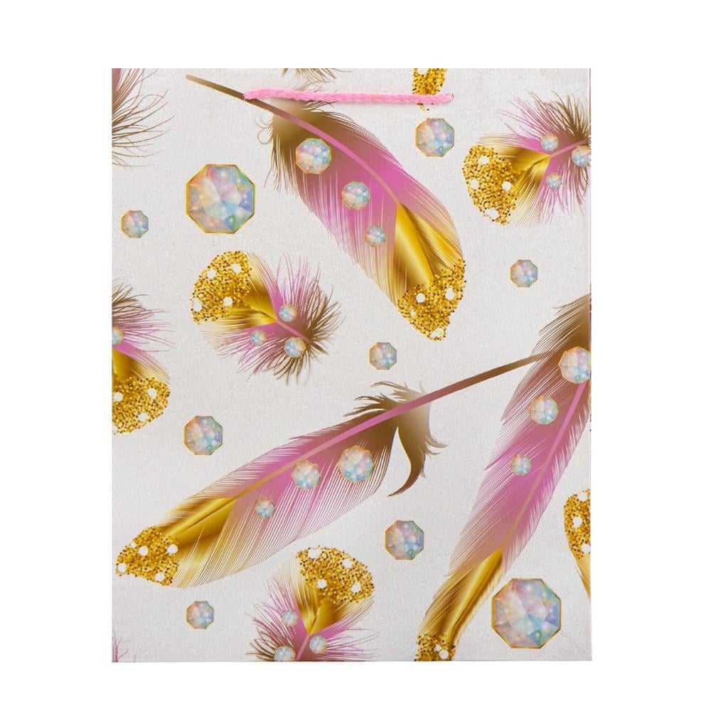 Набір подарункових пакетів Elisey Золоте перо 26х32 см 4 шт. Біло-рожевий (9068-009) - фото 1 Набір подарункових пакетів Elisey Золоте перо 26х32 см 4 шт. Біло-рожевий (9068-009) - фото 1