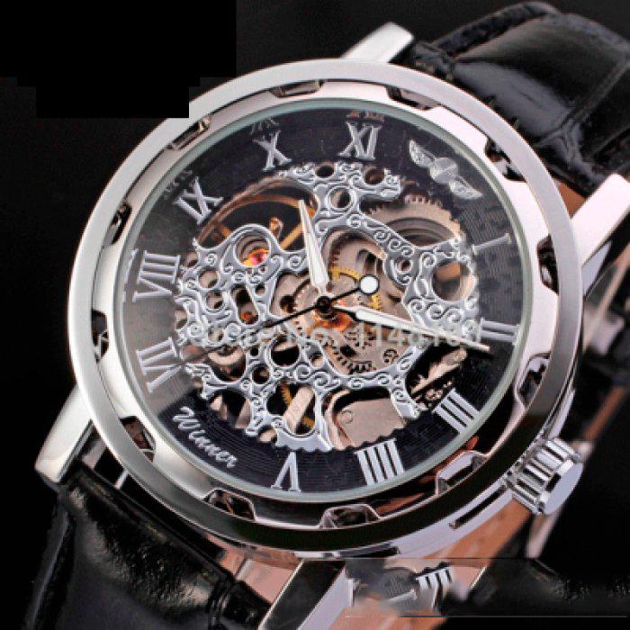 Часы женские механические Winner Black - фото 13