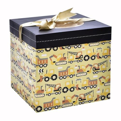 Подарочная коробка картонная Stenson Robot car R91079-S 15х15 см (586167)