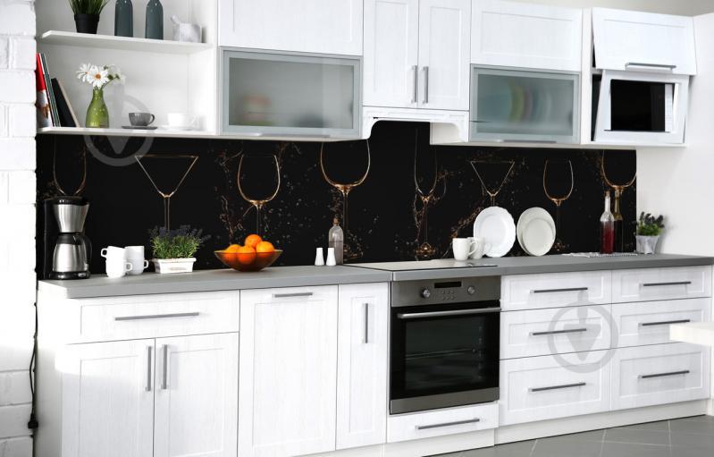 Скинали на кухню Zatarga «Брызги напитков» 600х2500 мм виниловая 3Д наклейка кухонный фартук самоклеящаяся