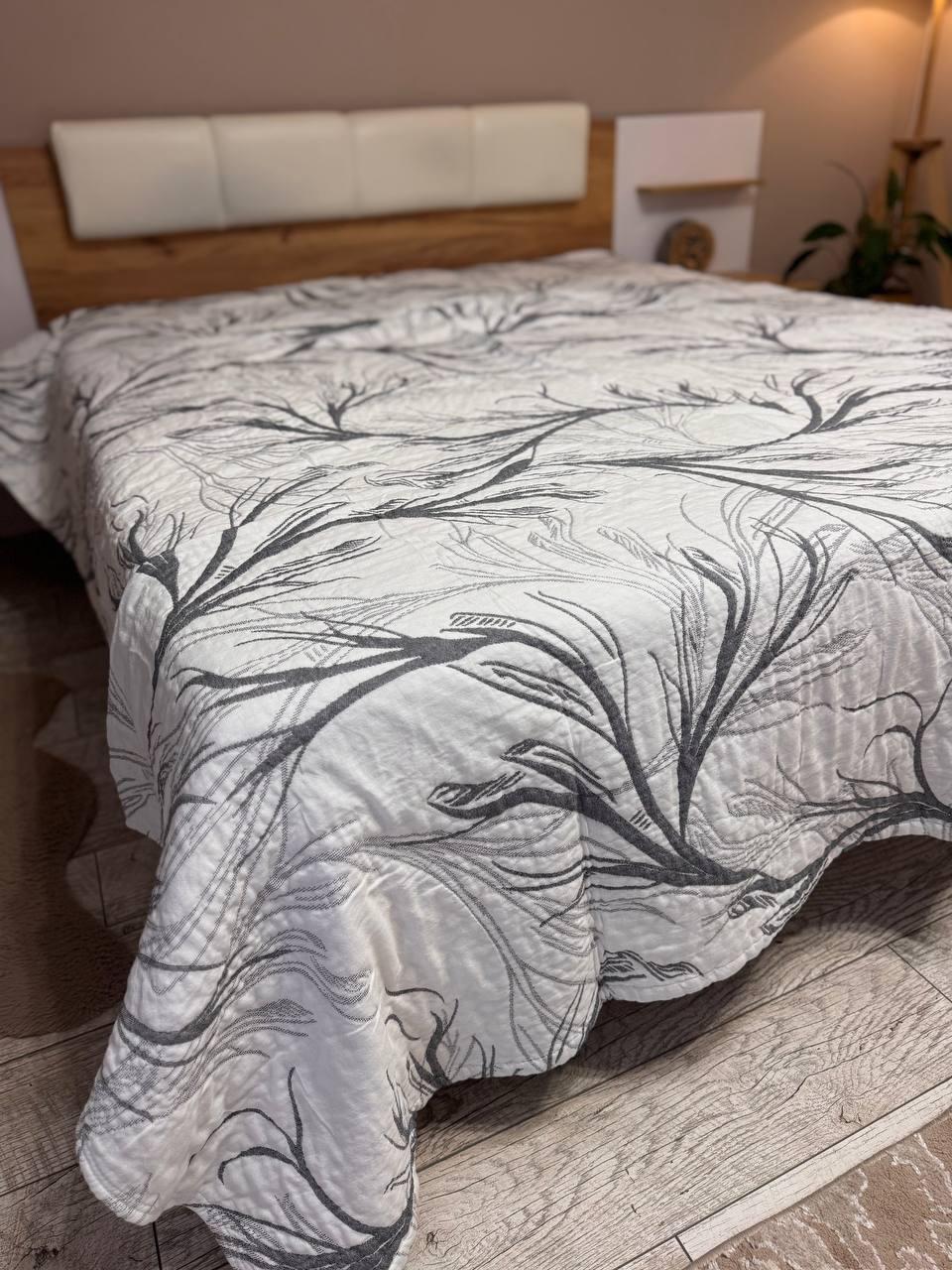 Покривало літнє муслинове полуторний 150х200 см Сірий (Д-al-muslin205-002) - фото 3