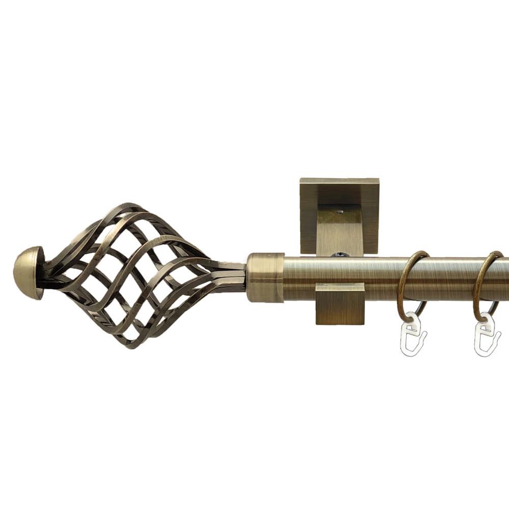 Карниз металлический Orvit Заглушка однорядный техно 25 мм 320 см Антик (009-2246) - фото 2 Карниз металлический Orvit Заглушка однорядный техно 25 мм 320 см Антик (009-2246) - фото 2