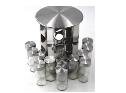 Набір ємностей для спецій Bohmann на круглій підставці 12 шт. (7860) - фото 4 Набір ємностей для спецій Bohmann на круглій підставці 12 шт. (7860) - фото 4