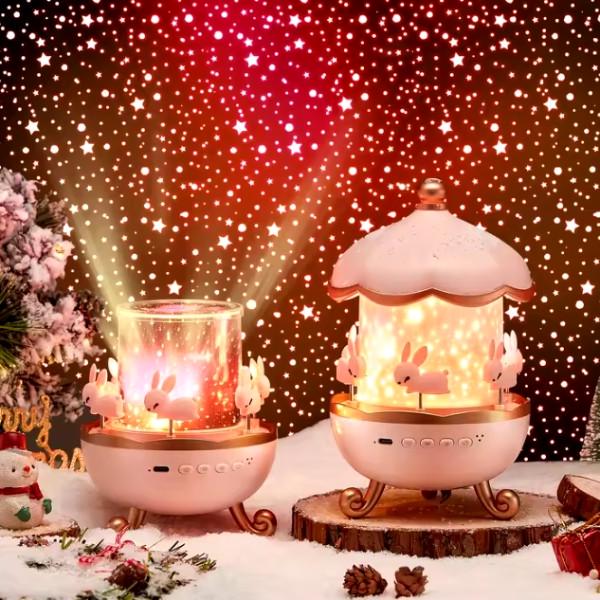 Ночник-проектор Карусель зайчиков WH-E11-01 032l аккумуляторный с пультом - фото 4 Ночник-проектор Карусель зайчиков WH-E11-01 032l аккумуляторный с пультом - фото 4