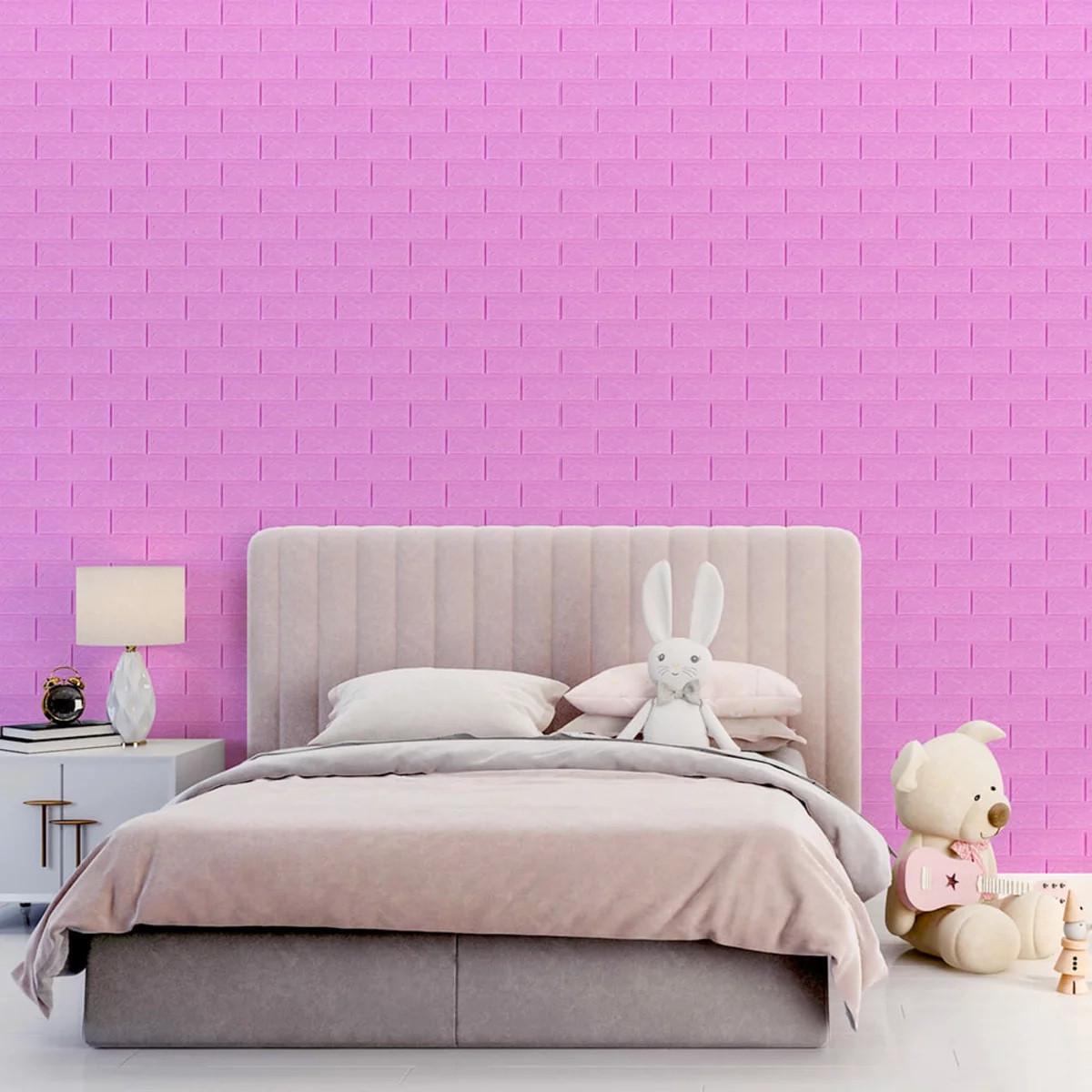 3D-панель самоклеюча декоративна під цеглу 700х770х3 мм Бузковий (BN3-023) - фото 2 3D-панель самоклеюча декоративна під цеглу 700х770х3 мм Бузковий (BN3-023) - фото 2