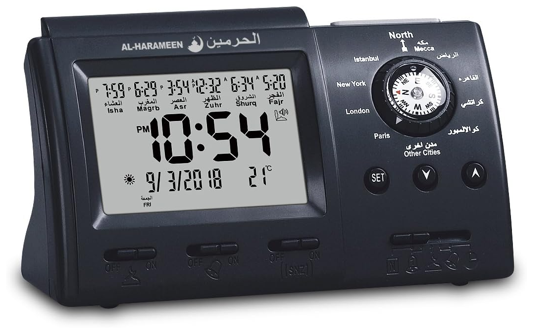 Часы электронные AL-HARAMEEN HA-3005 со временем молитвы/LCD-дисплеем настенные и настольные Черные (3163899742) Часы электронные AL-HARAMEEN HA-3005 со временем молитвы/LCD-дисплеем настенные и настольные Черные (3163899742)