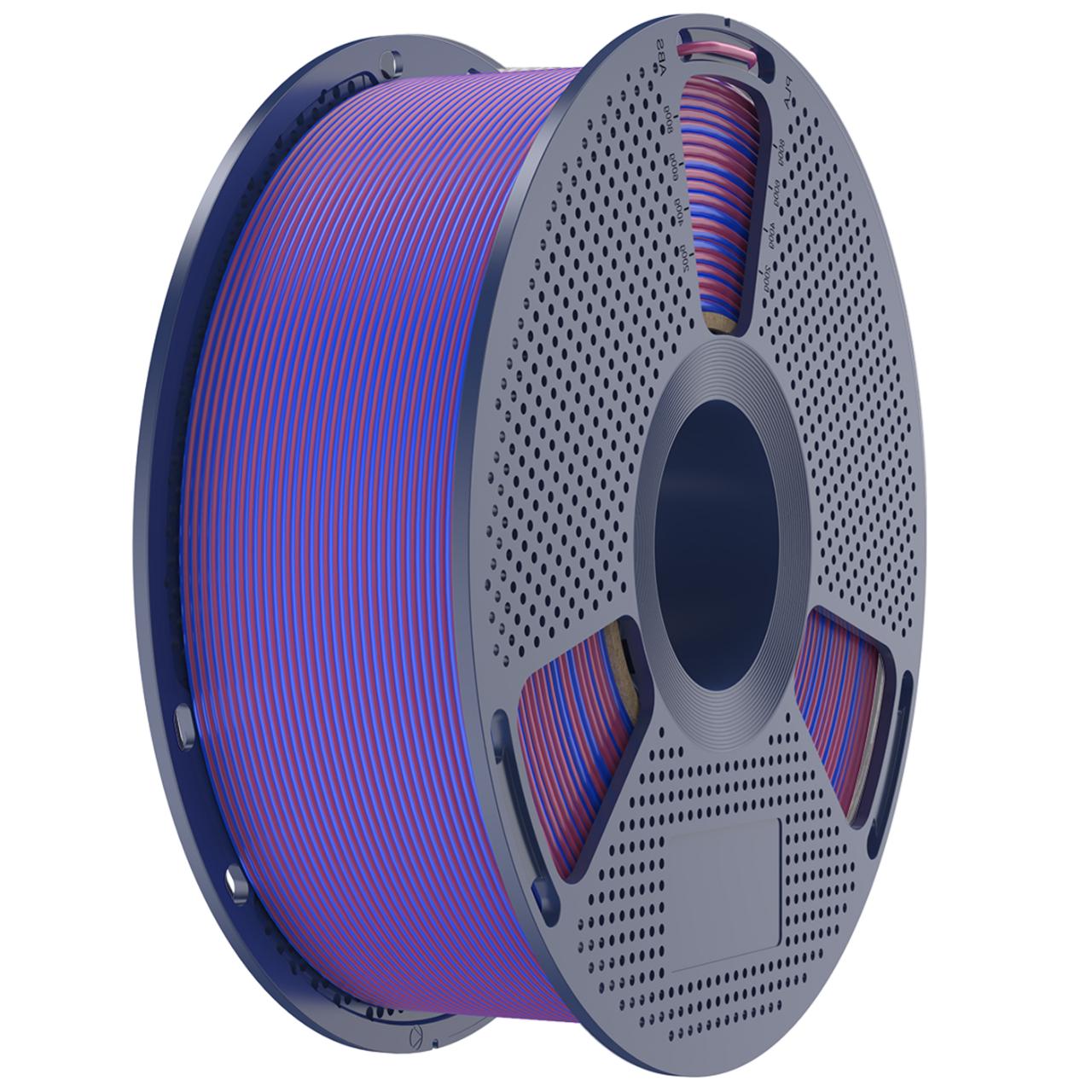 Пластик SUNLU Silk PLA+ 1,75 мм 1 кг Red-Blue (UA3D111-RedBlue)