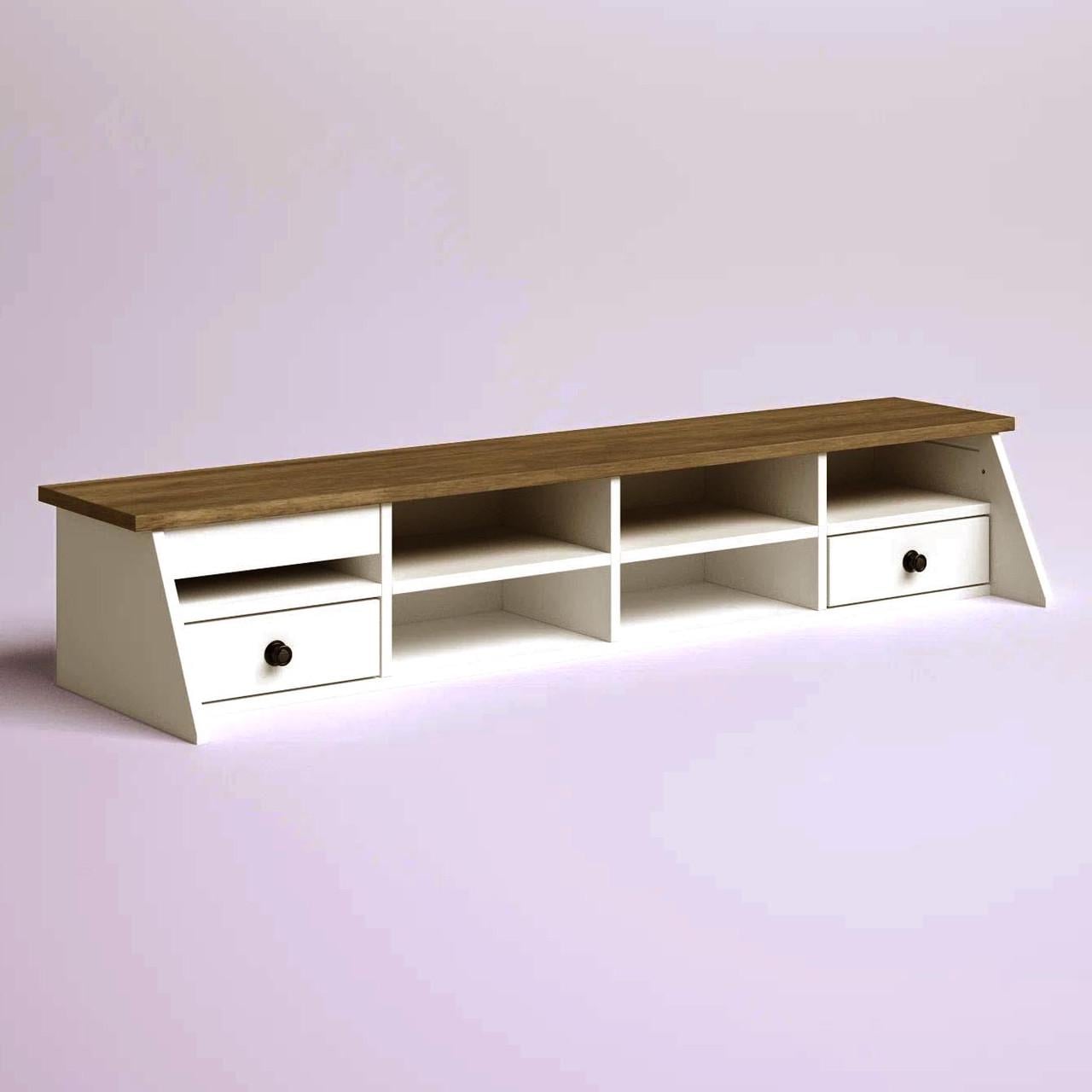 Полка-надстройка настольная из дерева Чавари зефир-тектона (АКД-00212024)