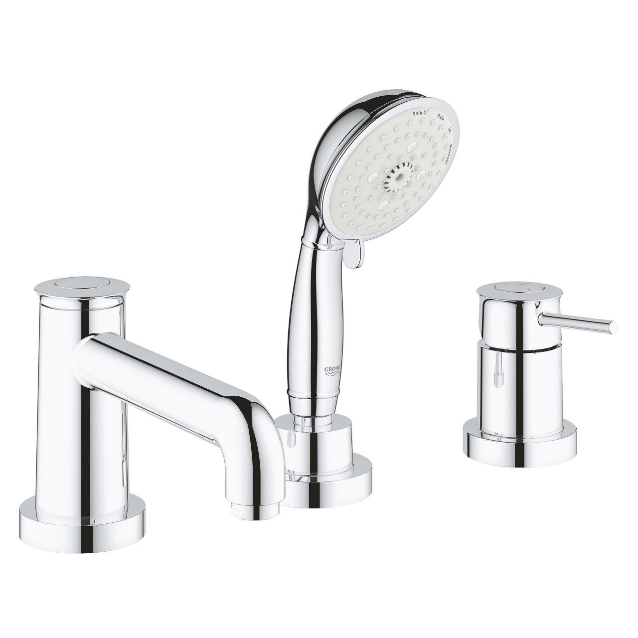 Смеситель на борт ванны Grohe BauClassic 2511800A на три отверстия Хром (111273)