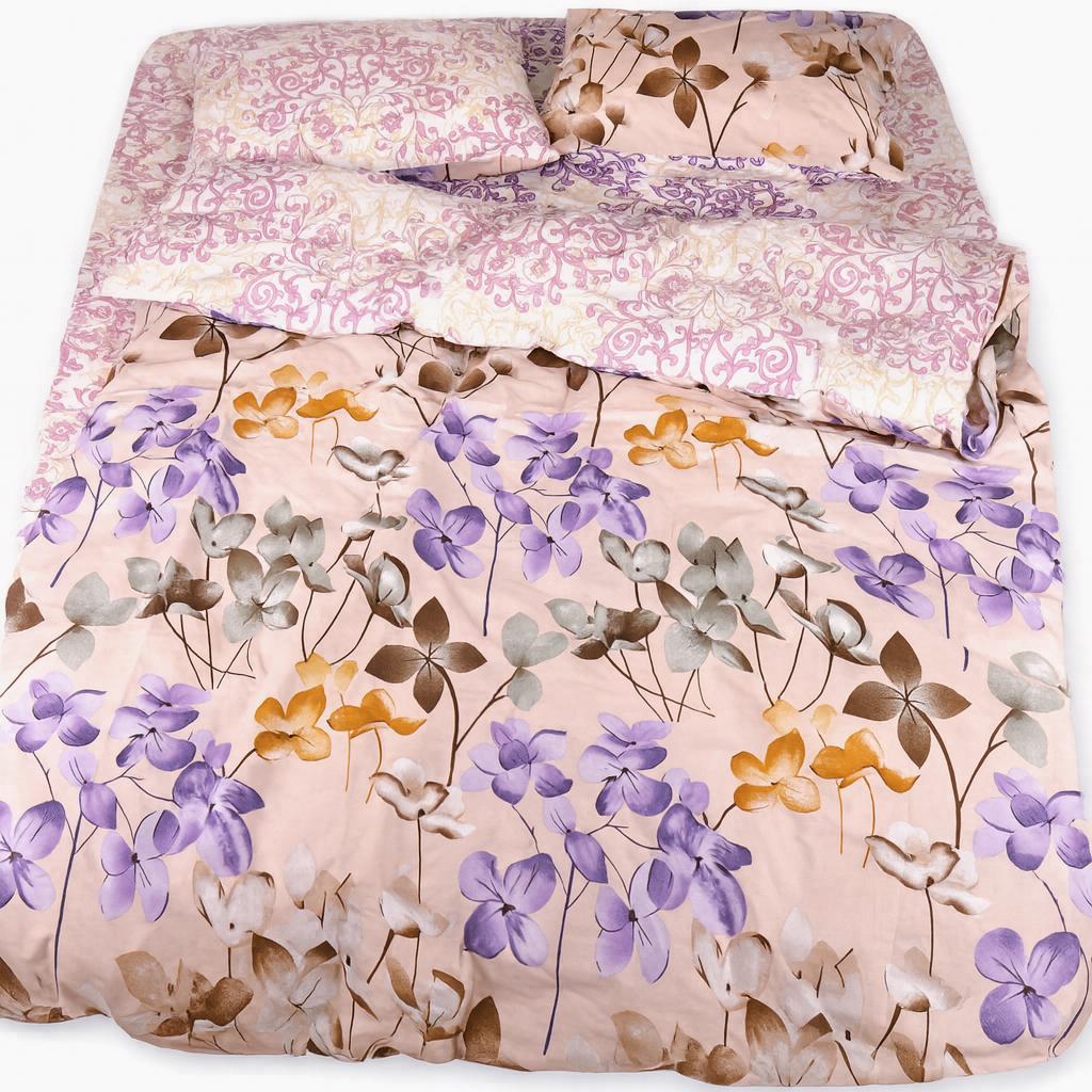 Комплект постільної білизни PaniPava Танок Фіалок бязь 155х215 см (10100561)
