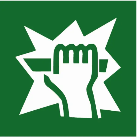 Знак эвакуации указательный разбить здесь Зеленый/Белый (д-8030)