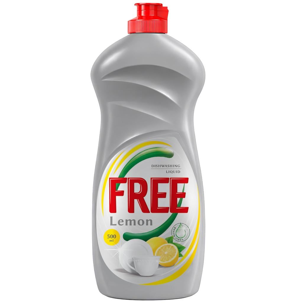 Гель для миття посуду FREE Лимон 500 мл (hx-47210)