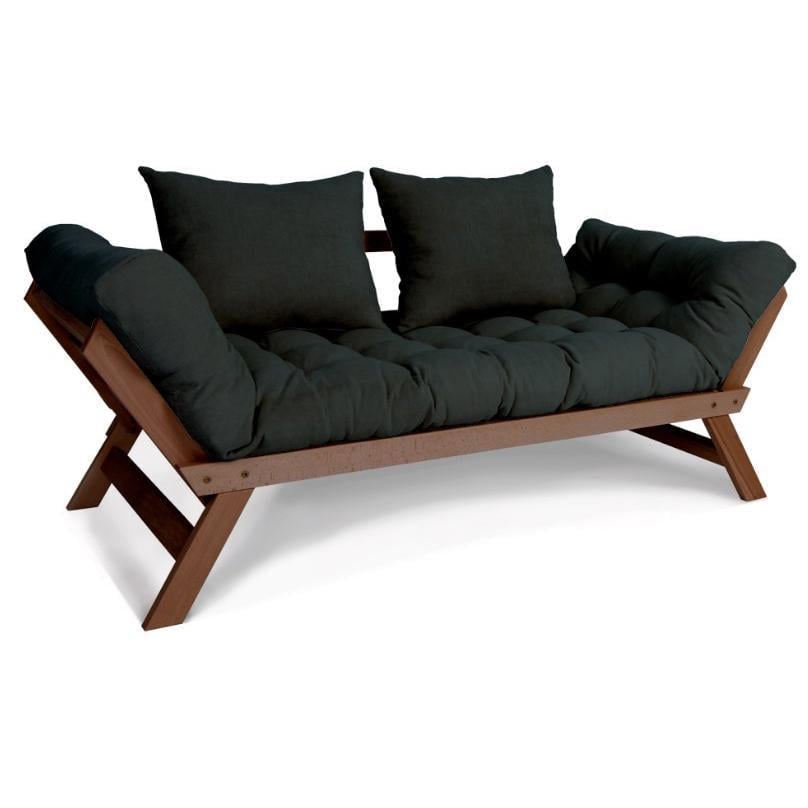 Диван-футон розкладний Woodman Allegro з масиву дерева Горіховий/Графітовий