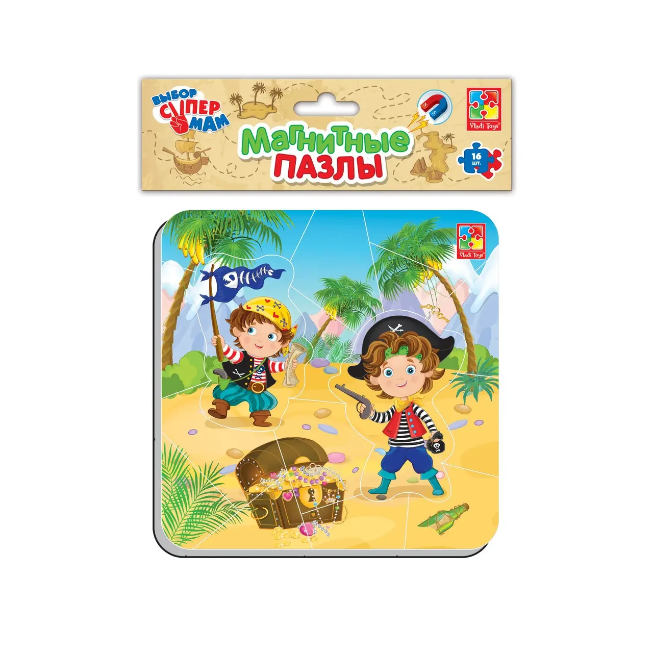 Комплект ігор Vladi Toys М'які наклейки VT4206-34 та магнітні пазли-мозаїка Острів піратів (VT3204-09) - фото 4 Комплект ігор Vladi Toys М'які наклейки VT4206-34 та магнітні пазли-мозаїка Острів піратів (VT3204-09) - фото 4