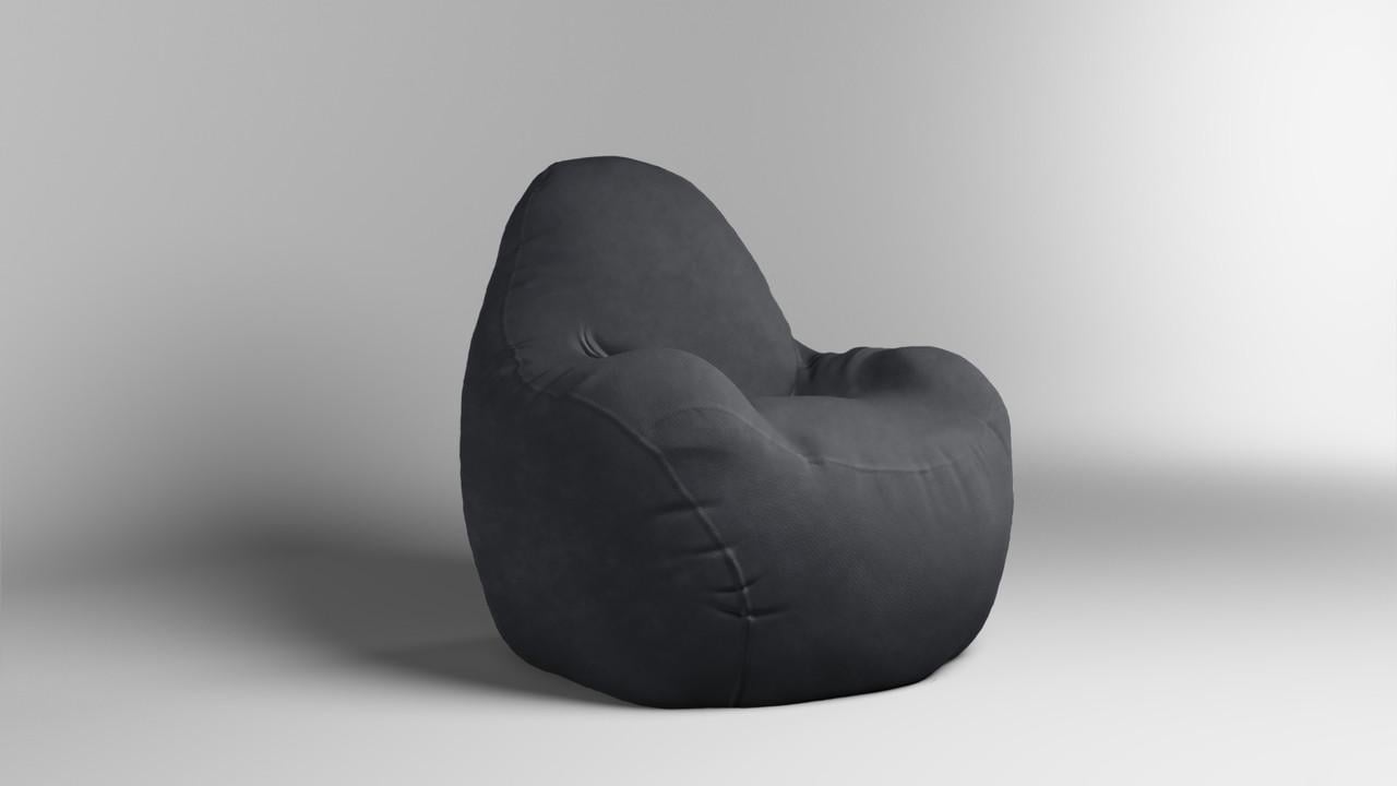 Бескаркасное кресло-мешок SkyPuff Relax GREAT велюр 100 см Gray (2695829394)