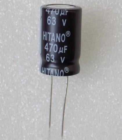 Конденсатор электролитический 470uF 63V 105C 470 мкФ 63В 105 град/470x63x105 град HITANO 13x20 мм (17724)