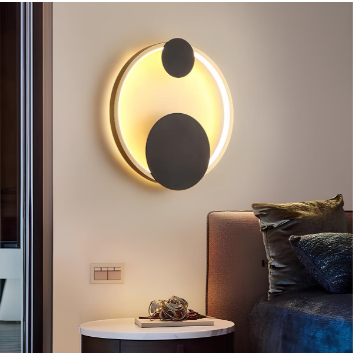 Бра настенная Sirius светодиодная 14W Золотой/Черный ( 8912 LH 14W D250*H60 gold+black) - фото 2