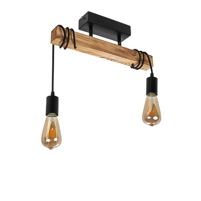 Люстра стельова Light House SRS-16045/2 на дві лампи Світлий випал + чорний