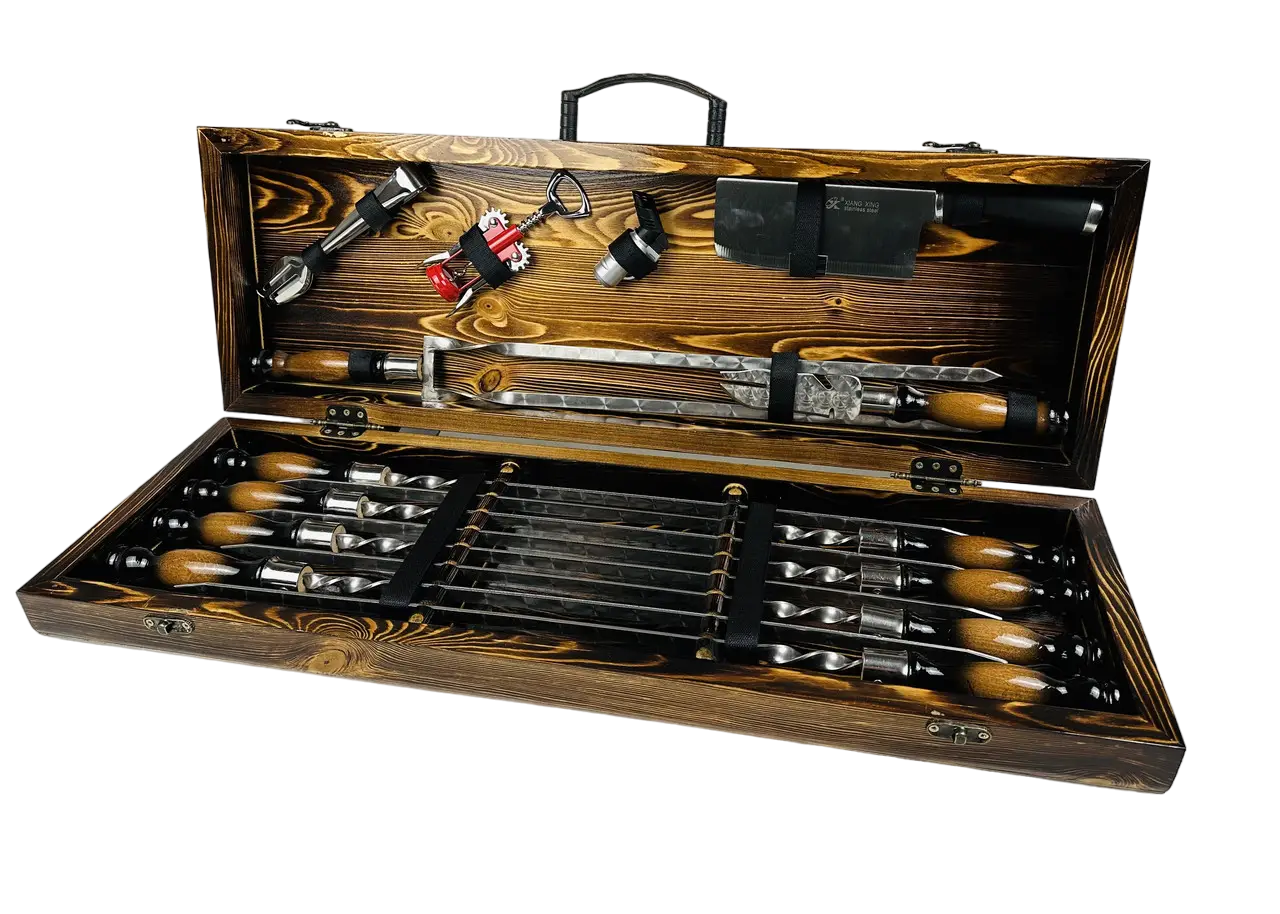 Набор шампуров в кейсе Трофей LUX 8 шт. (21-10-KS-7810)