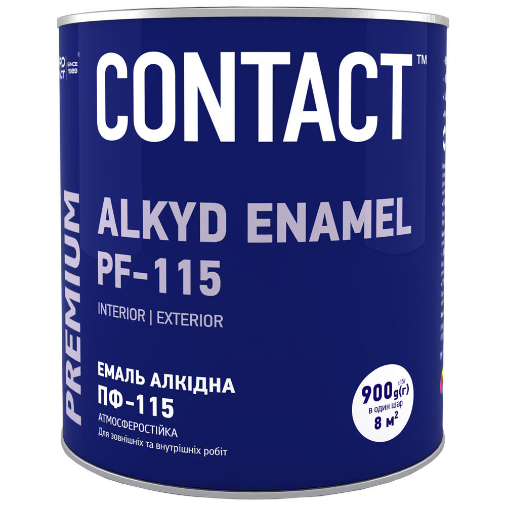Емаль Contact ПФ-115 2,8 кг Жовто-коричневий Емаль Contact ПФ-115 2,8 кг Жовто-коричневий
