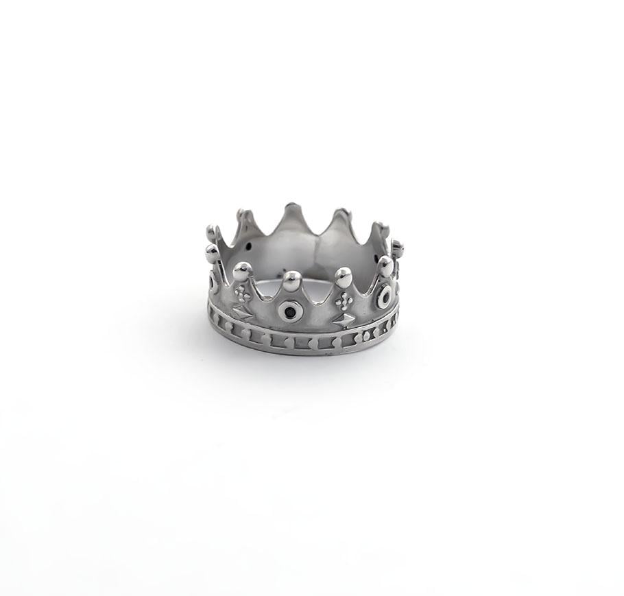 Кольцо с камнями Maxi Silver 5294 SE Корона р. 19,5 Черный (8529480)