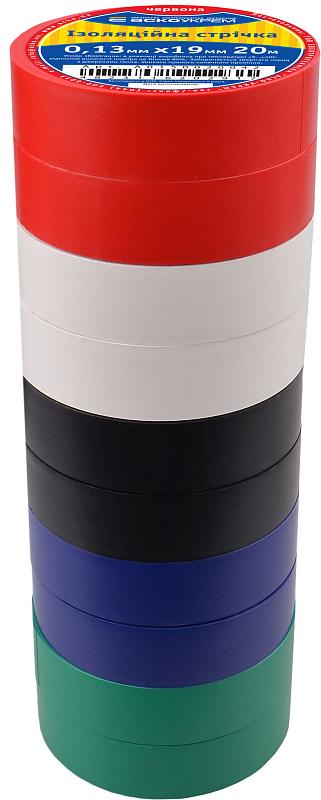 Набор изоляционных лент АСКО-УКРЕМ ПВХ 19x0,13 мм 20 м по 5 цветов 10 шт. (A0150020019)