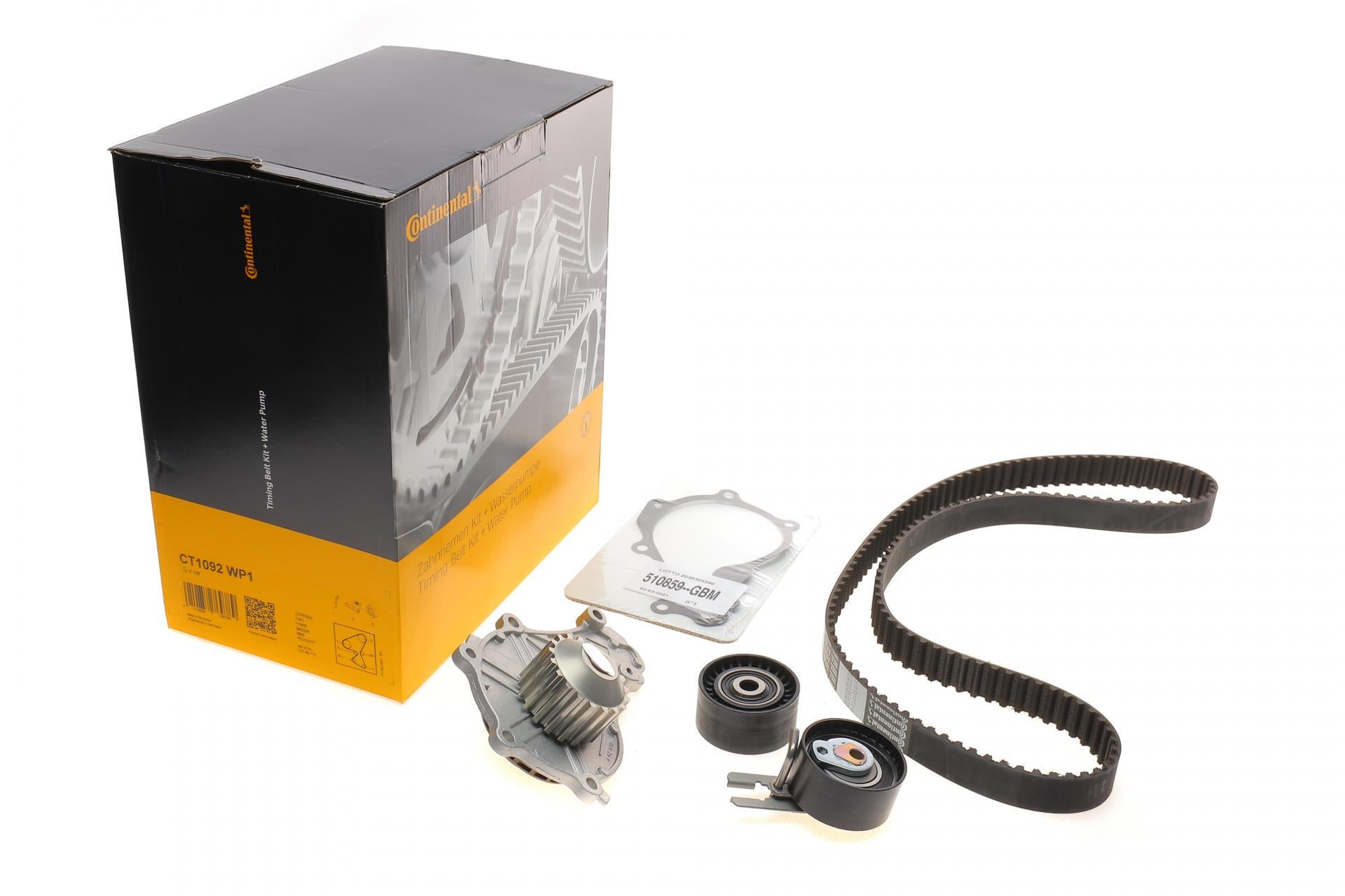 Комплект ГРМ з помпою Citroen Berlingo/C4/C3/C5/Jumpy/Peugeot Partner/206/307/308 1.6HDI 04-25x137z (CT1092WP1 CONTINENTAL)