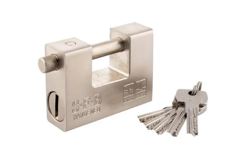 Замок навесной усиленный Extra П-образный 4 ключа 94 мм (ЗН263)