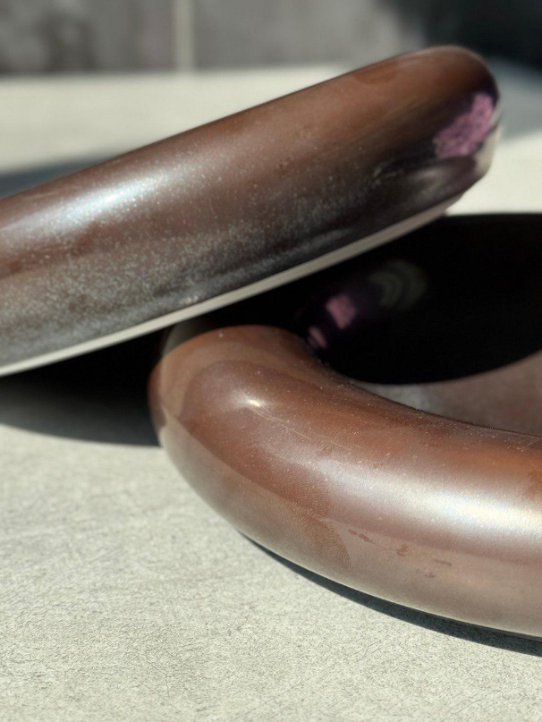 Тарілка Кам'яне коло 24 см Коричневий (OS-101-0503) - фото 4