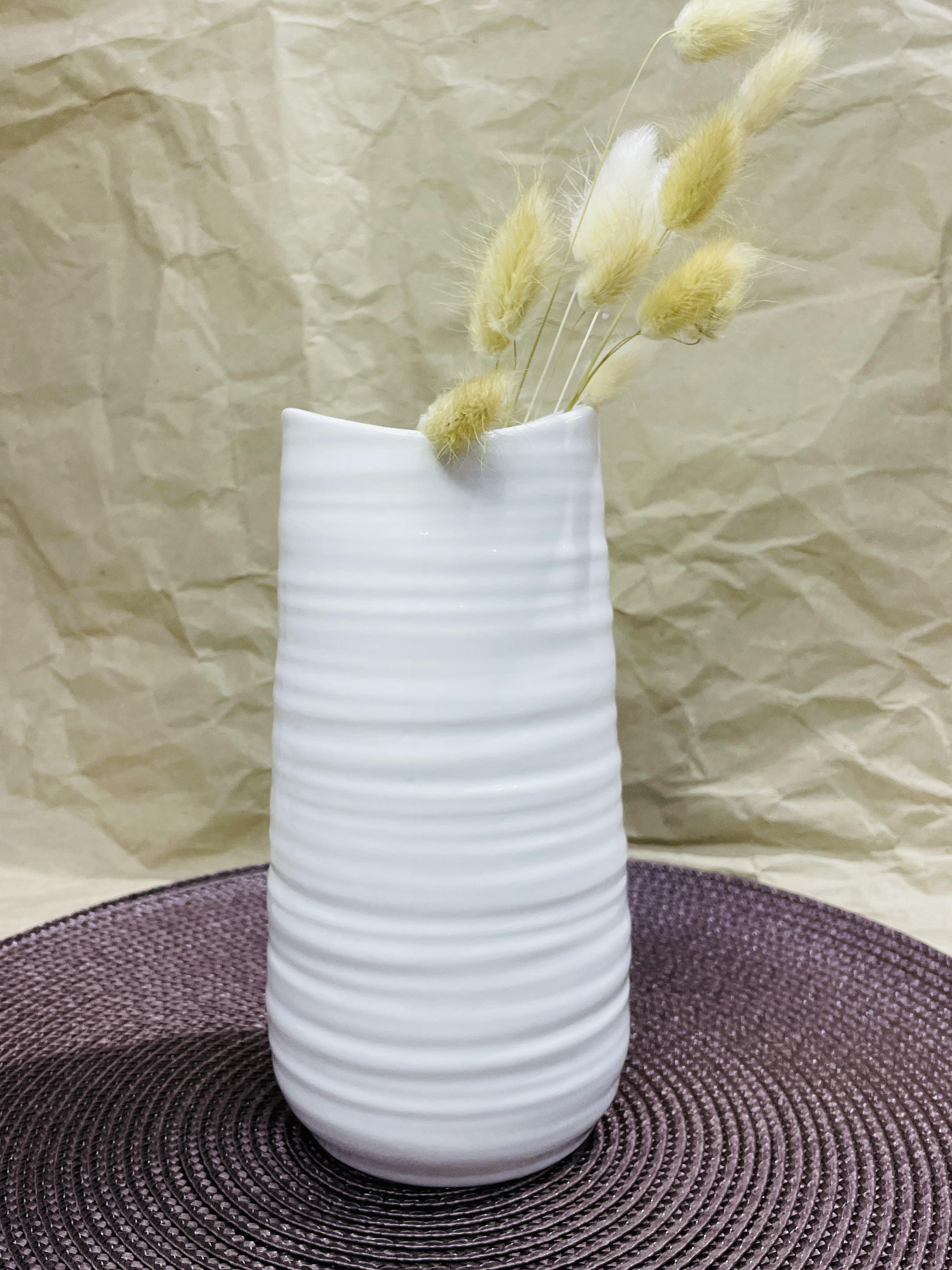 Ваза керамічна Ельза 20 см Білий (795440)