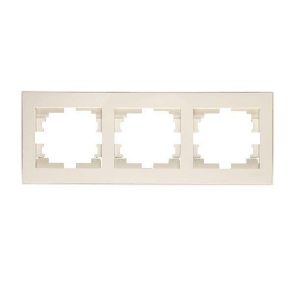 Рамка тримісна горизонтальна Rain Кремовий (703-0303-148)