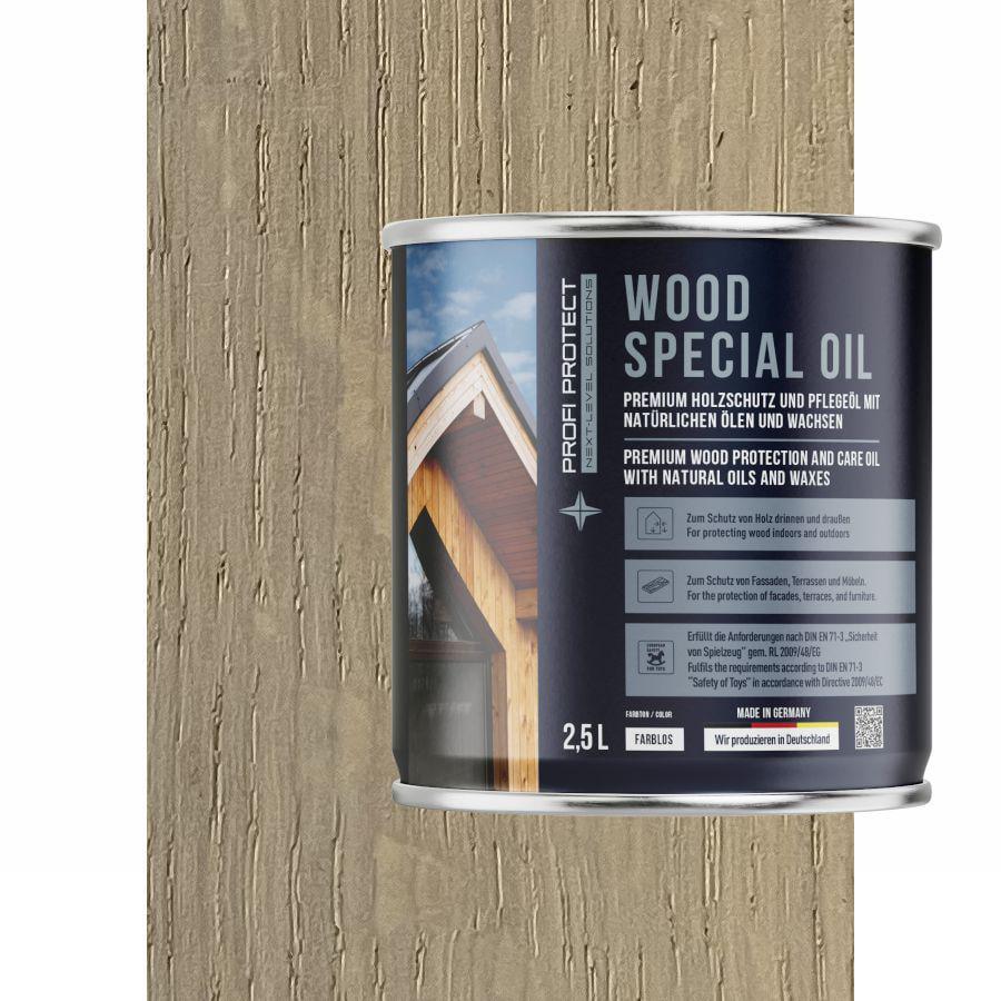 Олія для терасної дошки ProfiProtect Wood Special Oil з воском 2,5 л Light Ivory eiche (24646425)