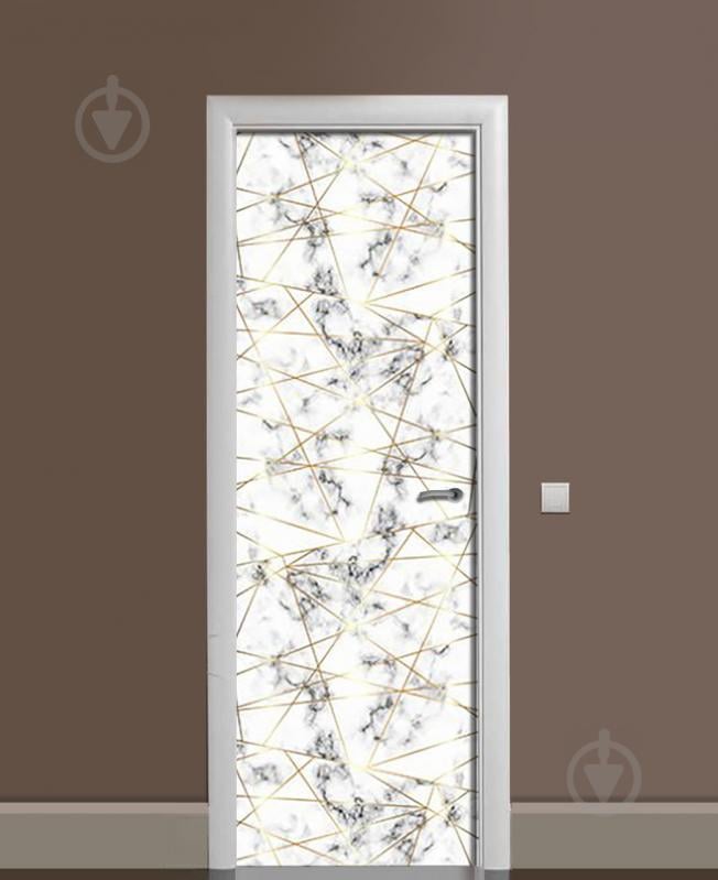 Наклейка на дверь Zatarga «Изумительные нити» 650х2000 мм виниловая 3Д наклейка декор самоклеящаяся