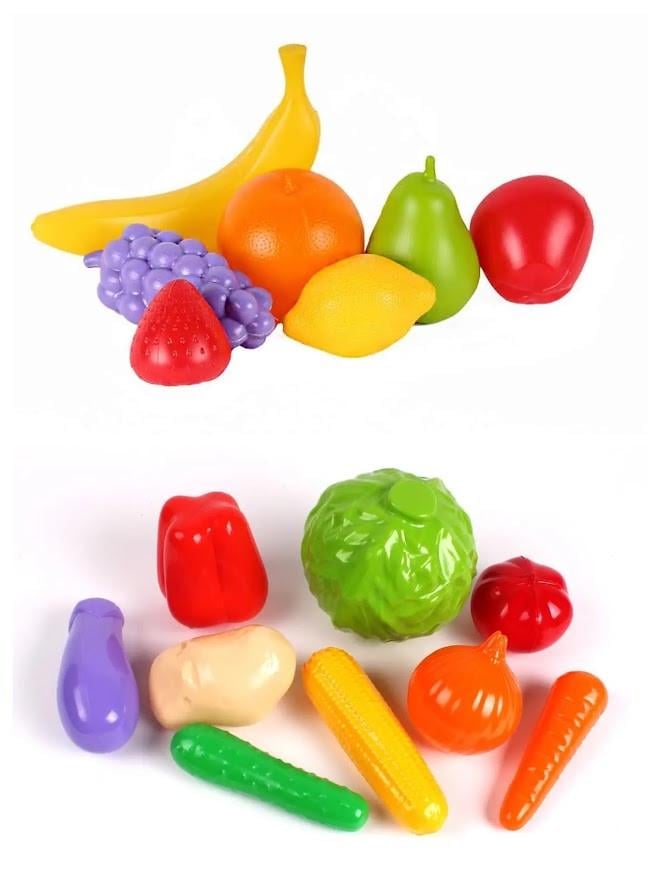 Набір дитячих ігрових наборів ТехноК Овочі 5323 та Фрукти 5309 (2482367550)