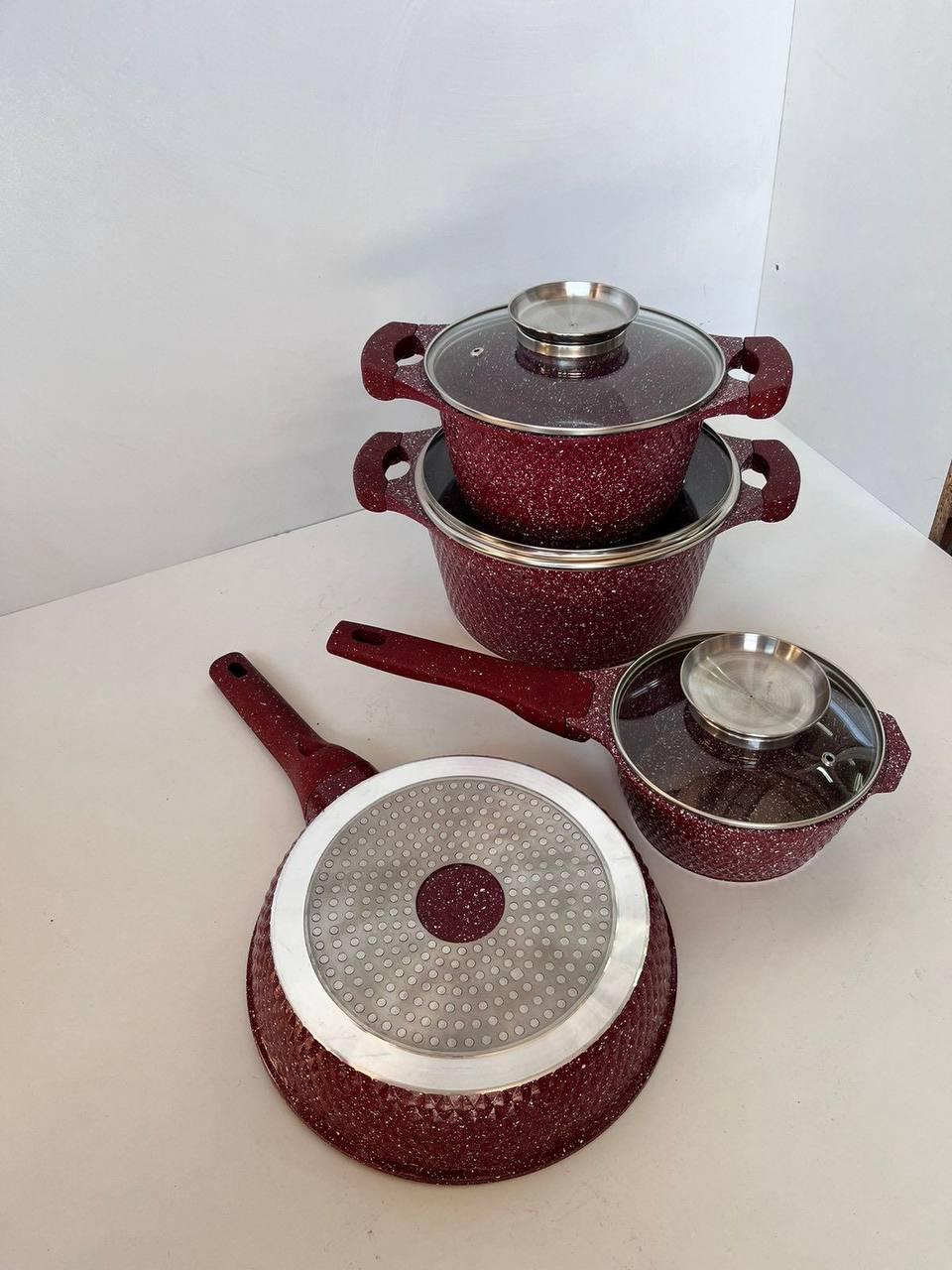 Набор кастрюль Higher Kitchen НК 315 с антипригарным гранитным покрытием 7 предметов - фото 3