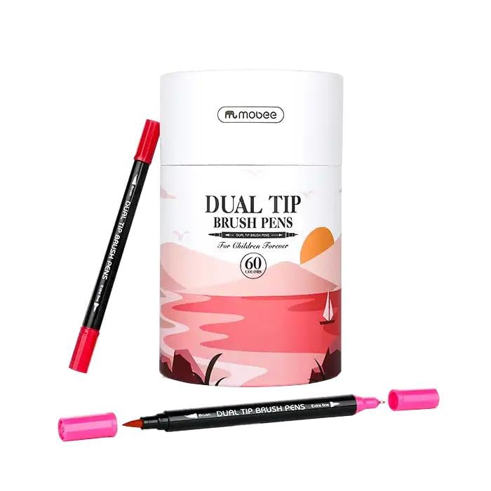 Маркеры двухсторонние акварельные для скетчинга 60 шт. - фото 7